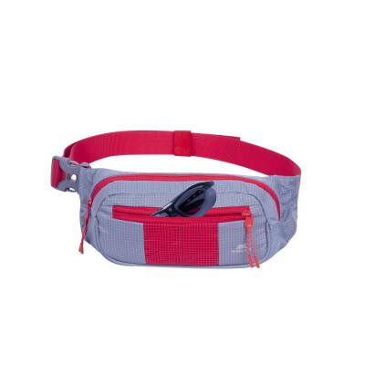 RivaCase 5215 Mercantour grey/red Waist bag for mobile devices Τσάντα μέσης Γκρι/Κόκκινο